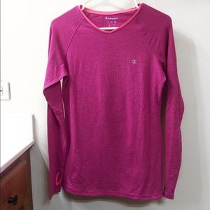 Champion Pink Running Long-Sleeve Tee